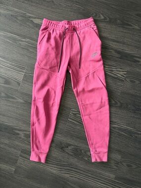 Nike Mens Berry Nike Tech Jogger Sweatpants